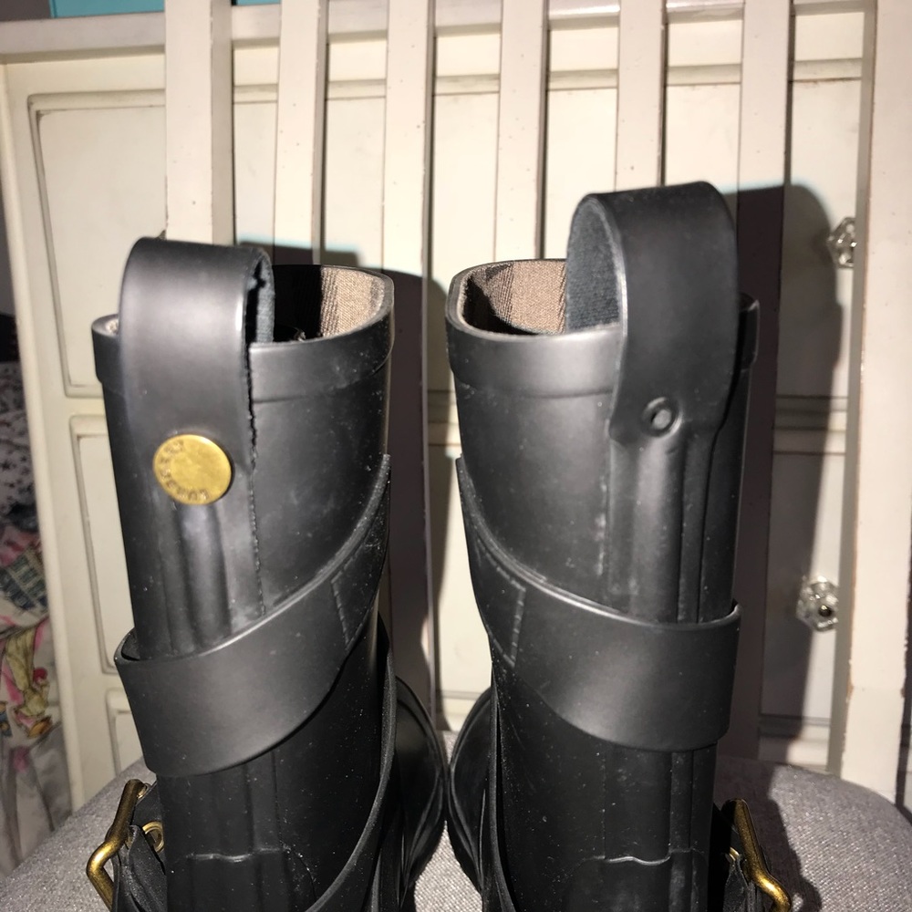 Burberry Black/Grey Rain Boots - Picture 4 of 7